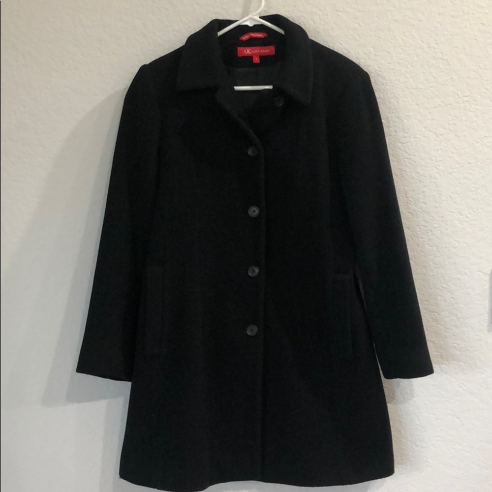 Anne Klein Black Wool Coat Size S